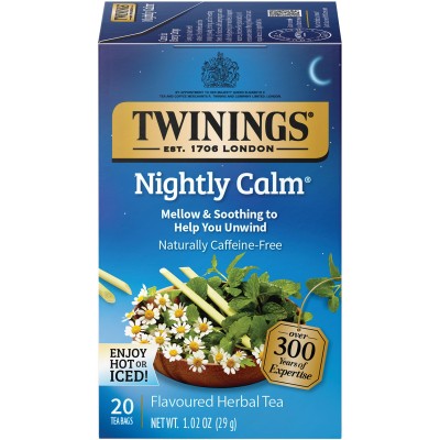 Twinings of London Nightly Calm Herbal Tea 20 Count