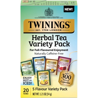 Twinings of London Herbal Tea Variety Pack 20 Count