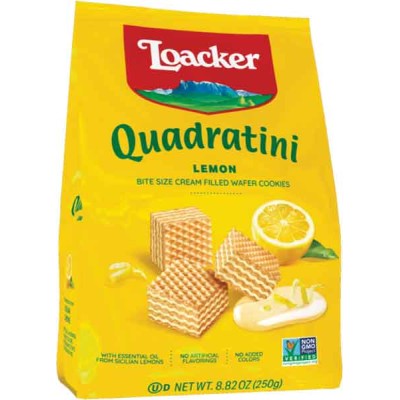 Loacker Quadratini Lemon Wafer Cubes in Bag