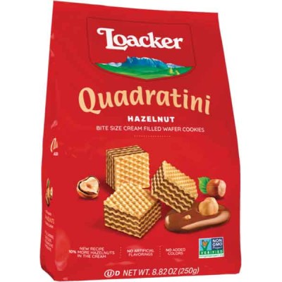 Loacker Quadratini Hazelnut Wafer Cubes in Bag