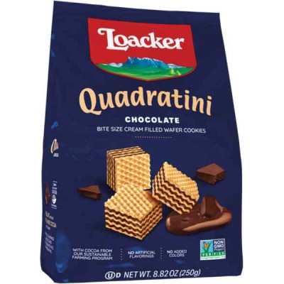Loacker Quadratini Chocolate Wafer Cubes in Bag