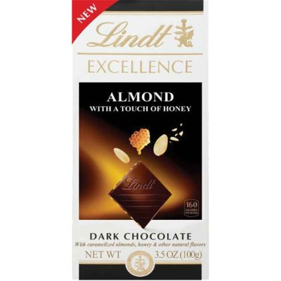Lindt Excellence Dark Chocolate Almond with Honey Bar