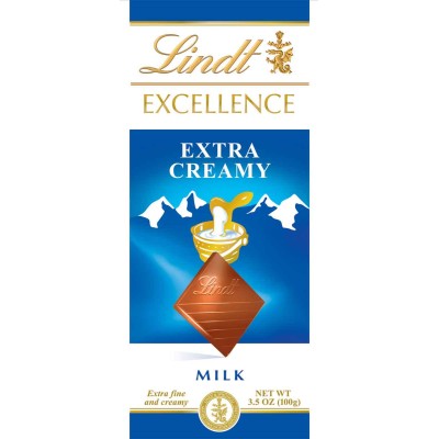 Lindt Excellence Milk Chocolate Extra Creamy Bar 