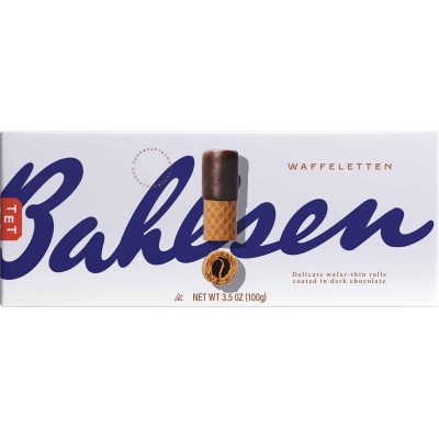 Bahlsen Waffeletten Dark Chocolate Wafer Rolls Cookie Box