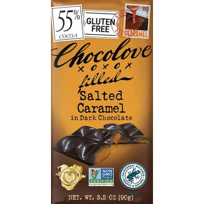 Chocolove Filled Salted Caramel in Dark Chocolate Bar