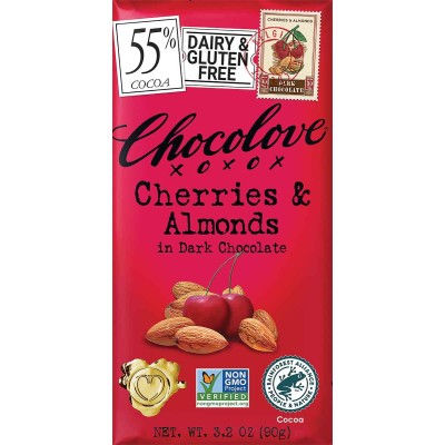 Chocolove Cherries & Almonds in Dark Chocolate Bar