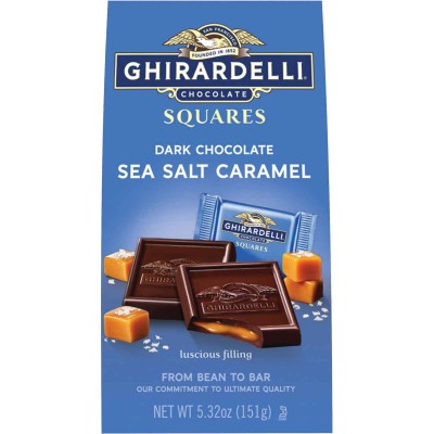 Ghirardelli Dark Chocolate Sea Salt Caramel Squares Bag