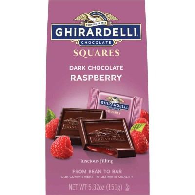 Ghirardelli Dark Chocolate Raspberry Squares Bag