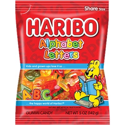 Haribo Alphabet Letters Gummies in Bag