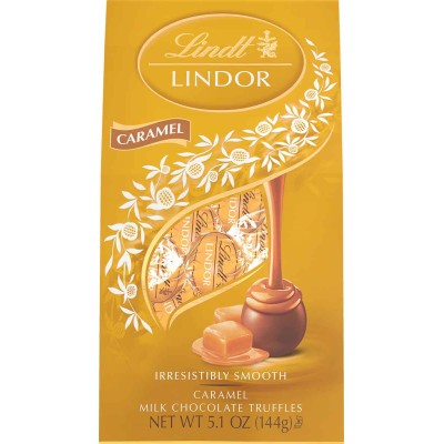 Lindt Caramel Chocolate Lindor Truffles Bag 