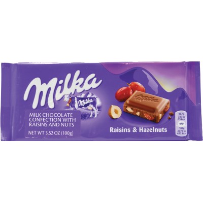 Milka Raisins and Nut Chocolate Bar