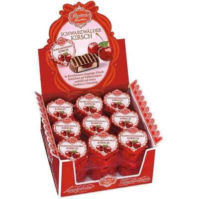 Reber Black Forest Cherry Hearts Counter Display