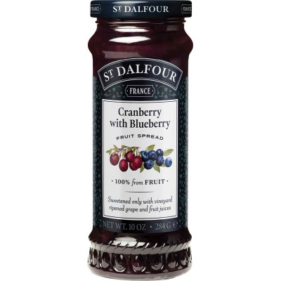 St Dalfour Cranberry with Blueberry Preserve in Jar